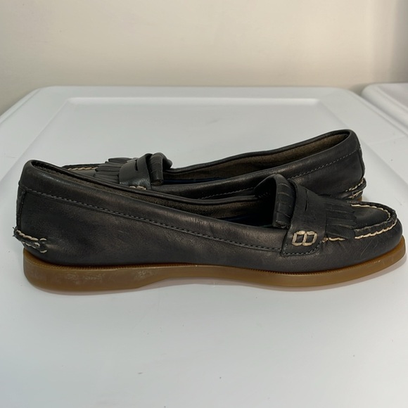 Sperry Women's Leather Penny Loafers Charcoal Black Size 8 Top Sider Preppy Lux - Picture 8 of 15